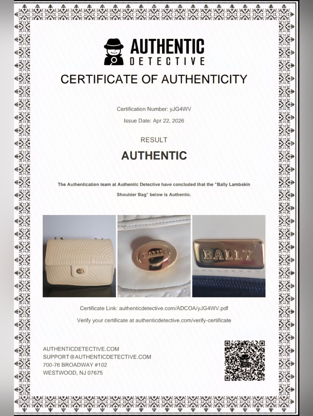 BALLY Bag Chain Shoulder Bag Leather Bag - Picture 15 of 15